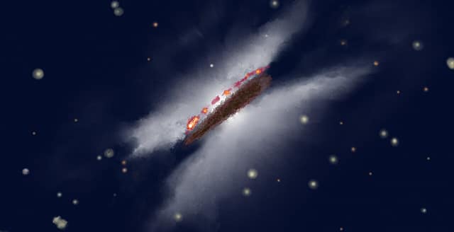 A cosmic hamburger where giant planets form